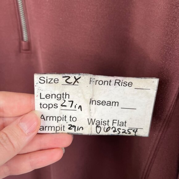 Spanx AirEssentials Half-Zip Pullover Sweatshirt Chocolate Brown Size 2X - Picture 12 of 12
